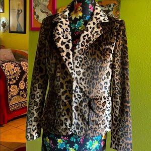 INC faux leopard jacket 8